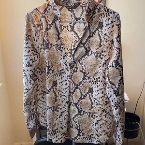 Snake button down top